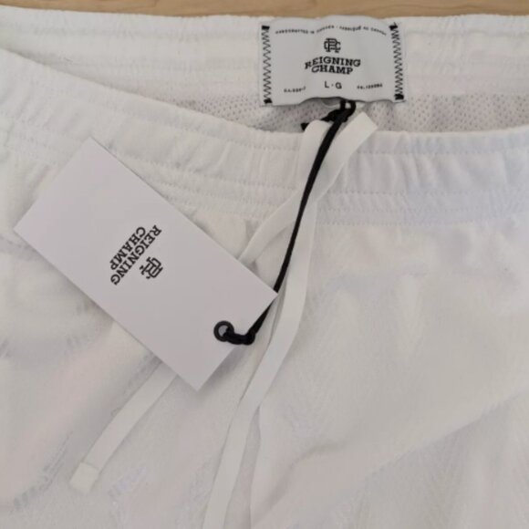 Reigning Champ Men's Large Football Club White Shorts - Picture 5 of 5